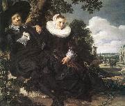 HALS, Frans Married Couple in a Garden Sweden oil painting artist